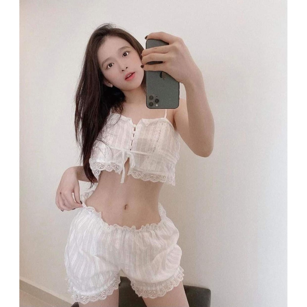 (M25) Set đồ ngủ hai dây sexy cao cấp Đầm mặc nhà gợi cảm quyến rũ | BigBuy360 - bigbuy360.vn