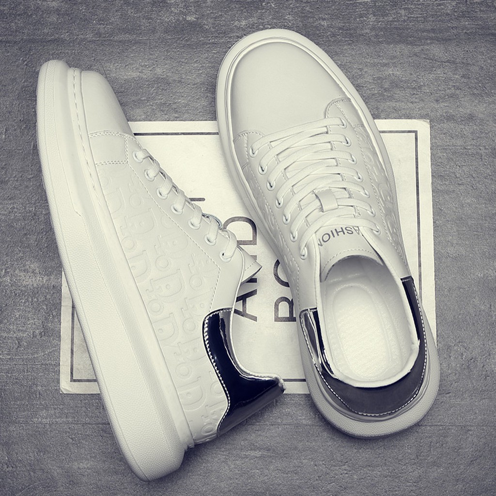 Giày Thể Thao Nam Trắng Tăng Chiều Cao [Bản Cao Cấp 2021] Sneaker Nam Cổ Thấp FullBox Chống Nước | BigBuy360 - bigbuy360.vn