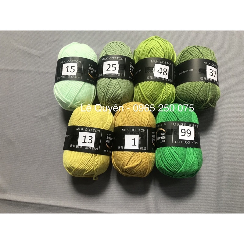 Sét 10c len milk cotton 50g