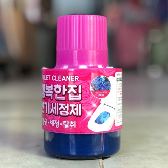 Cốc thả bồn cầu khử mùi diệt khuẩn Hàn Quốc 180 gram màu tím hương hoa hồng