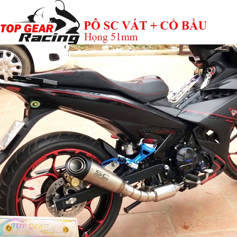 Pô SC S1 Lon Lớn Cao Cấp Họng 51mm Pô SC Vát