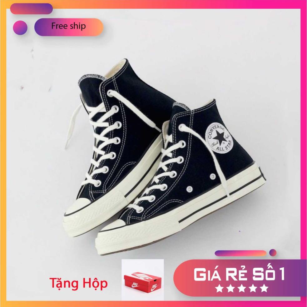 Giày thể thao nam nữ cv classic cổ cao đen trắng,giày bata học vải canvans đế bằng giá rẻ *