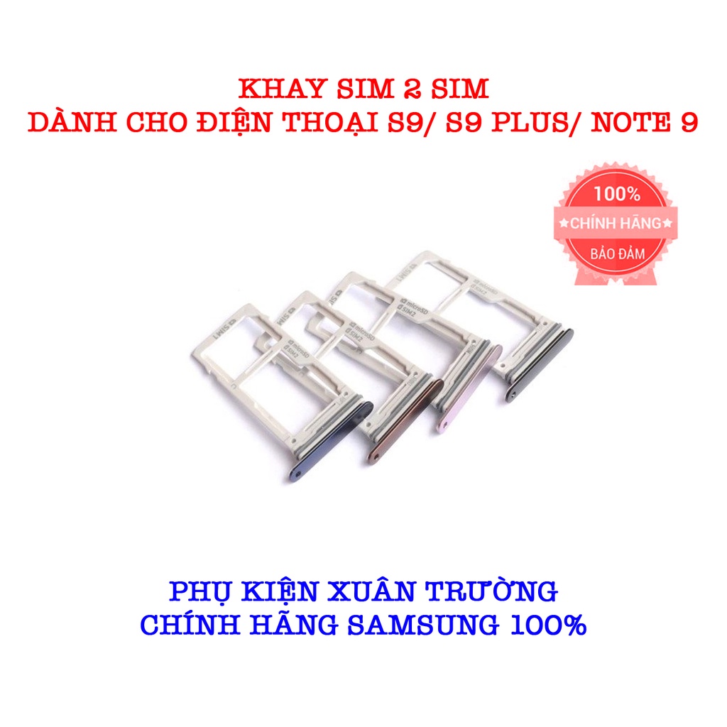 Khay Sim 2 Sim Dành Cho Điện Thoại SamSung S9/S9Plus/Note9 - Có 3 Màu Cho KH Lựa Chọn