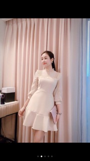 Váy tiểu thư màu trắng