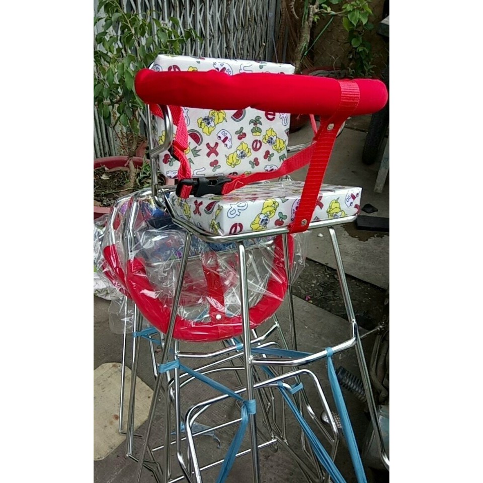 Ghế ngồi xe tay ga cho bé có dựa có vòng * Ghế ngồi xe máy cho bé có tựa có vòng * Ghế inox có tựa *Ghế trẻ em