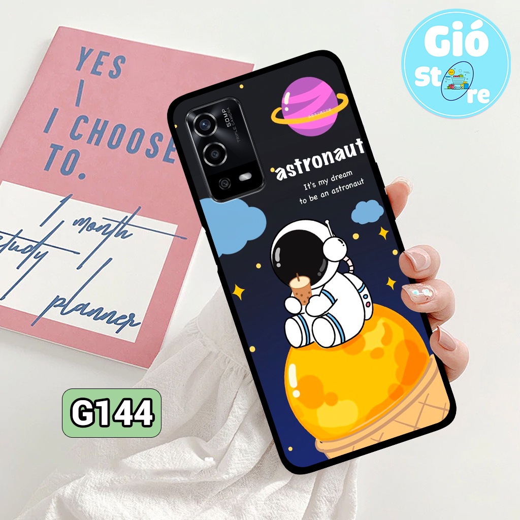 Ốp lưng Oppo A55 GIÓ STORE in hình vũ trụ,phi hành gia,chống trầy,chống va đập