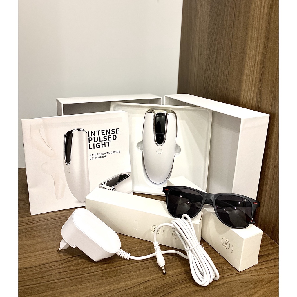 Xả Kho  Máy Triệt Tẩy Lông Mini 8 Cấp 2022 Premium IPL Lux+ FLAWLESS SR HR Tăng Sinh Collagen