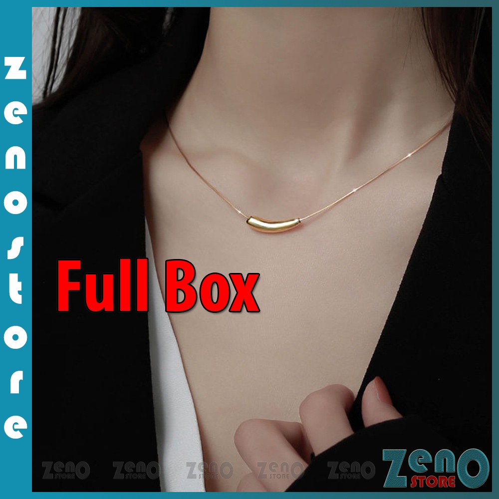 Vòng cổ bạc sterling (full box) DC04, dây chuyền hợp kim bạc phong cách Hàn Quốc