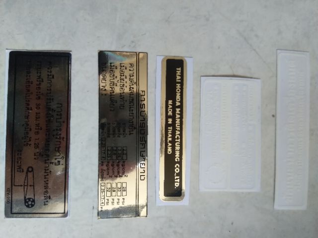 Tem thông số HONDA Wave  THAILAND