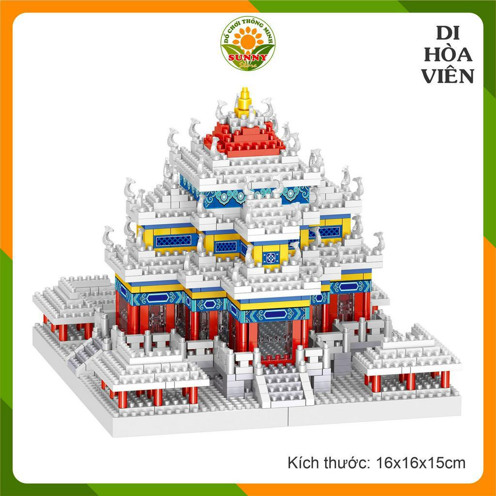 Mô hình lắp ghép 3D Công trình kiến trúc 4 mô hình  Cung điện màu trắng  - 5200+pcs