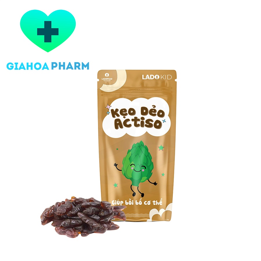 Kẹo dẻo Actiso Lado Kid  chiết xuất Atiso giúp bồi bổ cơ thể cho bé - Gói 40g