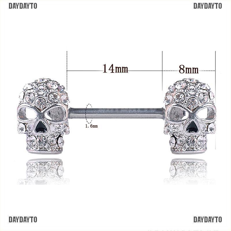 1 Nhẫn Hình Đầu Lâu Pha Lê Gợi Cảm