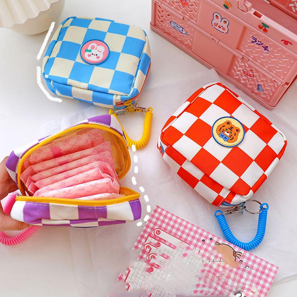 Túi Đựng Băng Vệ Sinh Bằng Da PU Họa Tiết Hoa Xinh Xắn