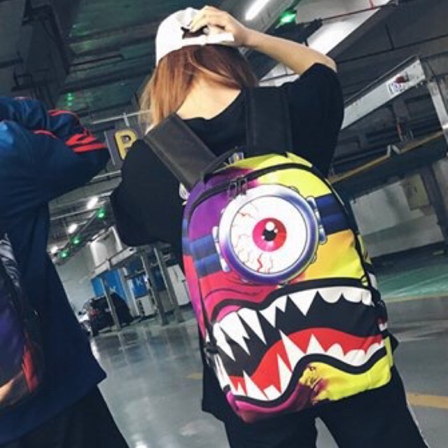 Balo hoạt hình Minion, Bọt biển Spongebob phiên bản dữ tợn cực chất. Hàng đẹp, có sẵn các mẫu