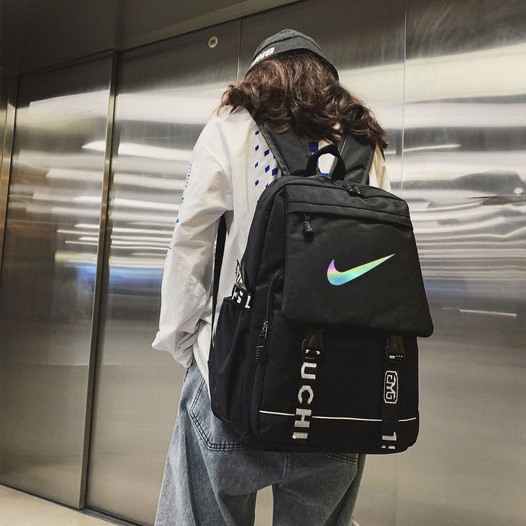 Balo Đi Học Ulzzang Thời Trang Unisex Hàn Quốc Logo Phát Sáng, Có Ngăn Chống Sốc Laptop Chống Nước Dùng Đi Chơi Du Lịch