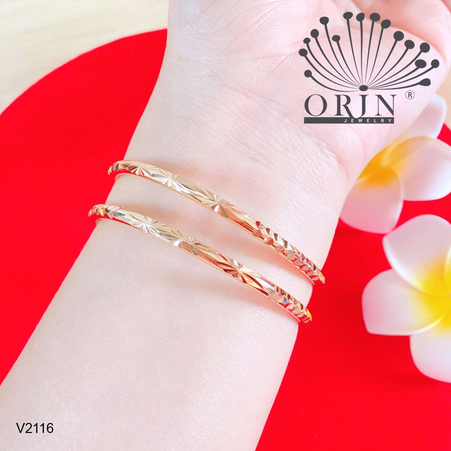 Vòng bọng khắc màu 18 có khóa thiết kế cao cấp bền màu Orin V2116