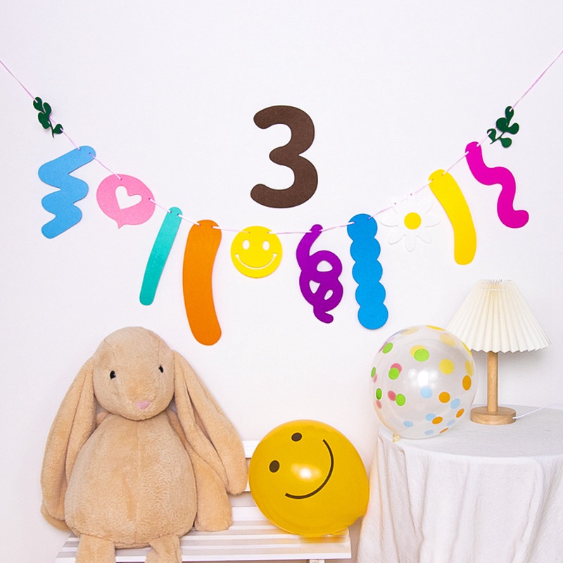 Dây Cờ Treo Trang Trí Tiệc Sinh Nhật Nhiều Màu Sắc