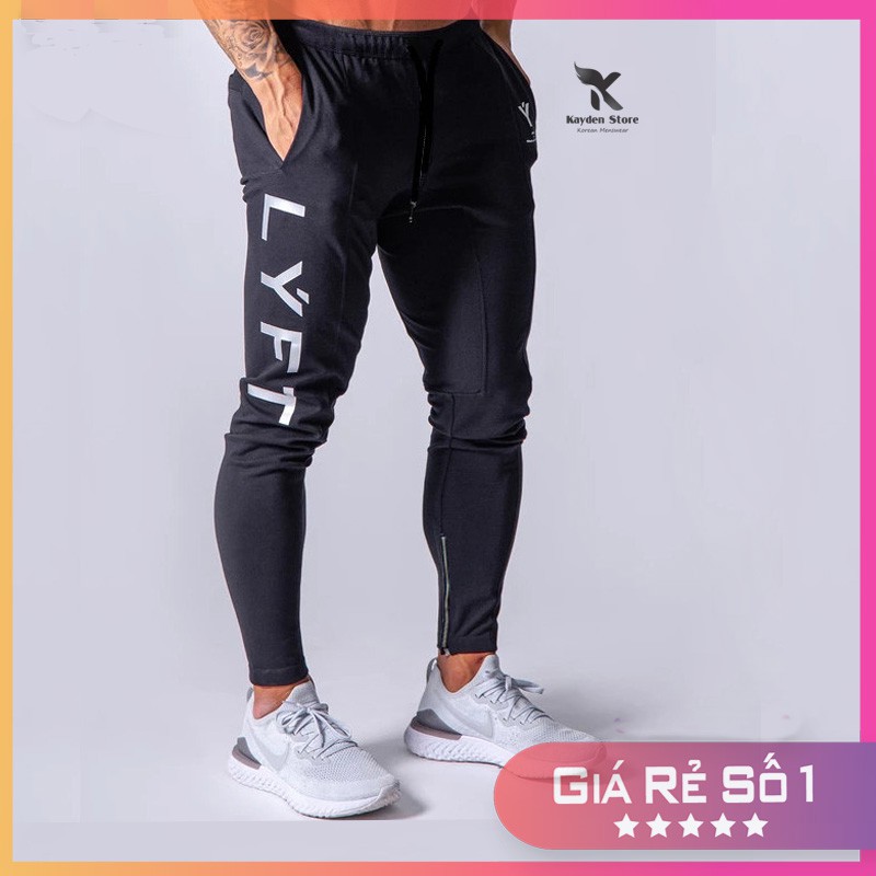 Quần thể thao nam Jogger khóa kéo ống nỉ phong cách tập gym, chơi thể thao, dạo phố (YJP1)