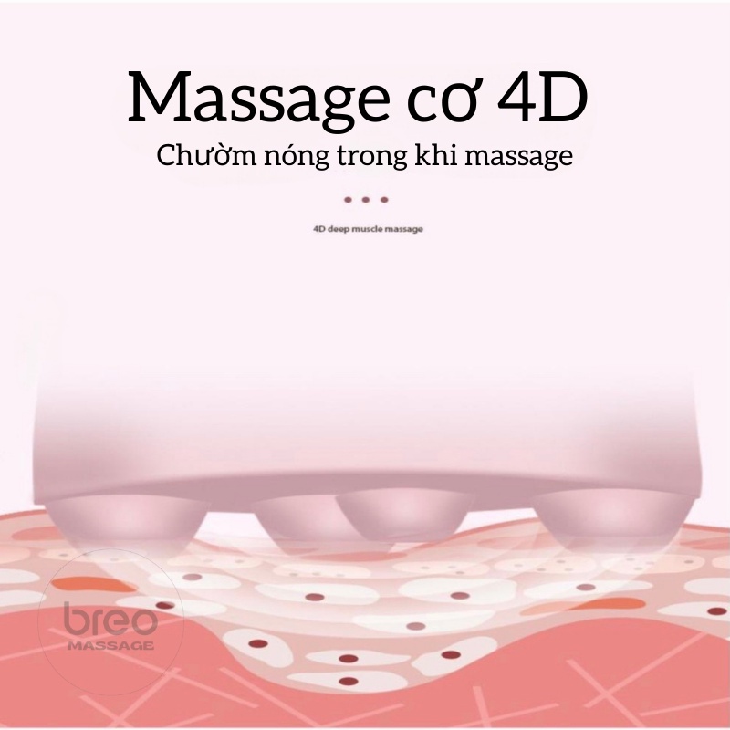 Máy Massage Chân Không Dây Cao Cấp Breo CF-003 Chườm Nóng Trong Khi Mát xa, Bấm Huyệt 4D Thích Hợp Với Mọi Bàn Chân
