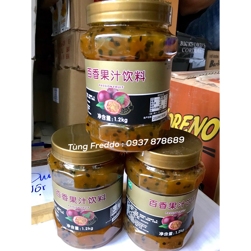 Sốt/ Sauce Chanh Leo Nút Đồng 1.2kg - Làm Trà Hoa Quả Chuẩn Ngon