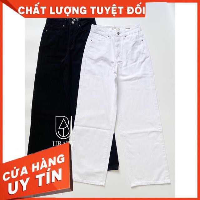 Quần ống rộng jeans trắng vải đẹp - ảnh thật shop chụp