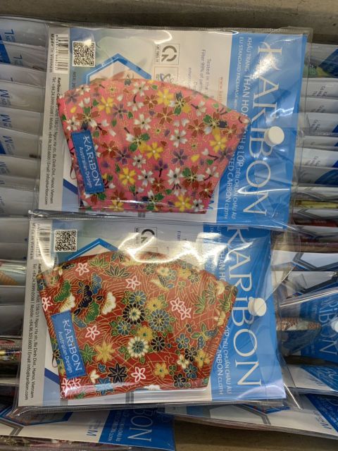 1 khẩu trang Karibon Cotton họa tiết Nhật | BigBuy360 - bigbuy360.vn