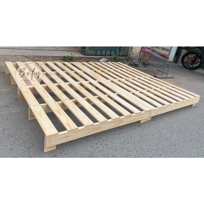 Giường Pallet Gỗ Thông Gỗ Mới 100% / Giường Ngủ Pallet Gấp Gọn - BEFY