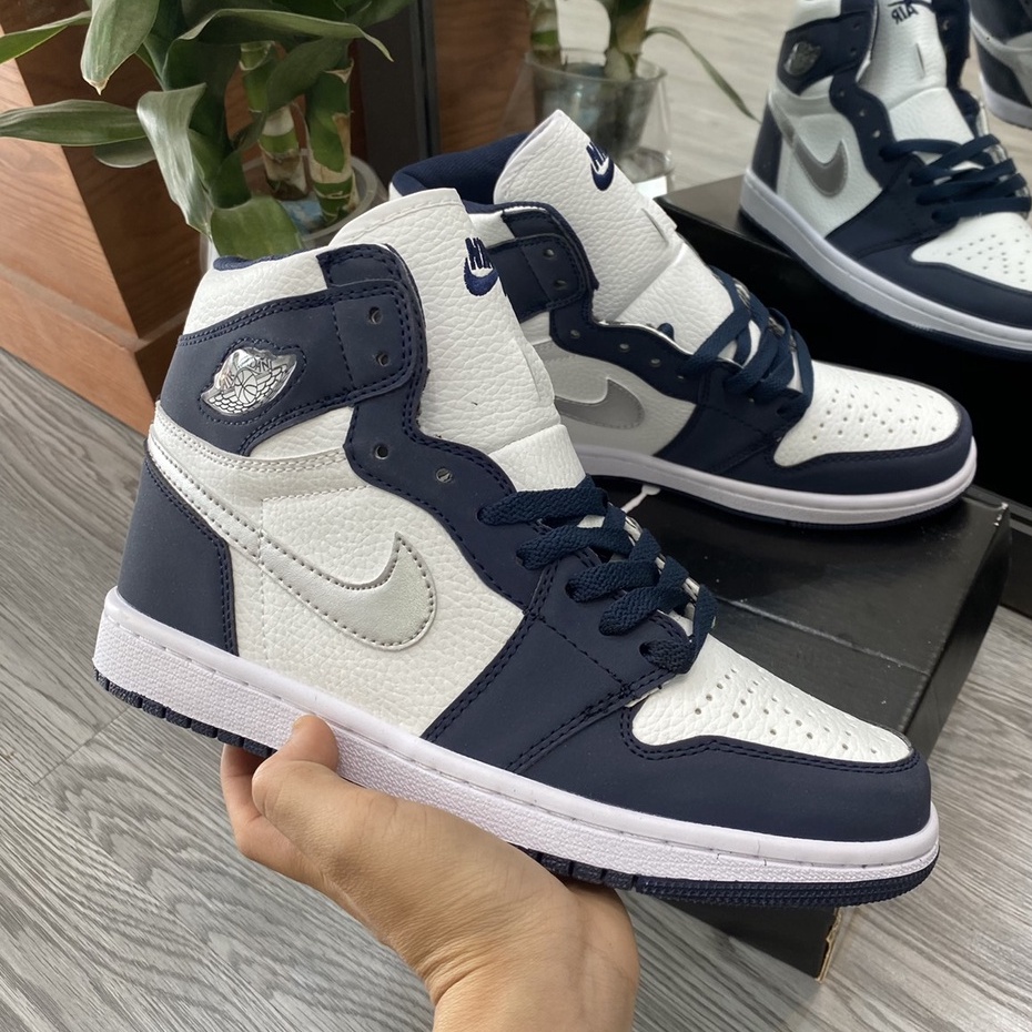 Giày thể thao Jordan NAVY Xanh Than Cổ Cao Cổ Thấp Nam Nữ cực chất dễ phối đồ FullBox