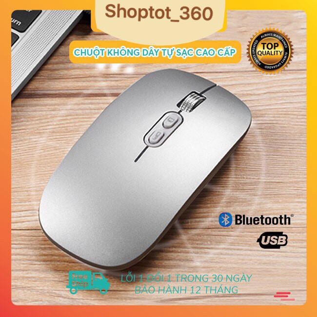 [Chuột Không Dây]-Chuột cao cấp M103 Wireless+Bluetooth sử dụng Laptop Macbook giá rẻ.