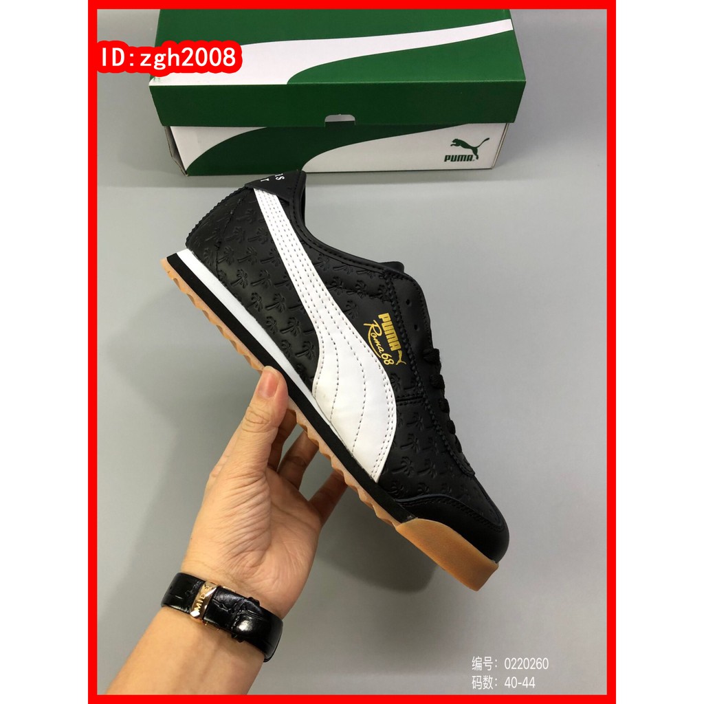 PUMA_Roma Basket giày thể thao cổ điển hợp thời trang đen trắng "": ,