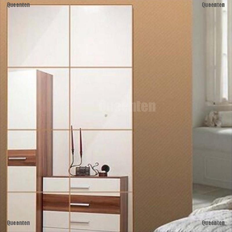 Set 16 miếng gương sticker dán tường tiện dụng có thể tháo rời
