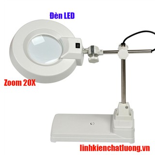 (Bảo hành 6 tháng) Kính lúp để bàn LT-86B 20X đèn LED (thấu kính phổ thông)