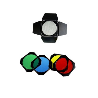 Bộ BARNDOOR BD-04 (honeycomb +filter màu) cho đèn studio