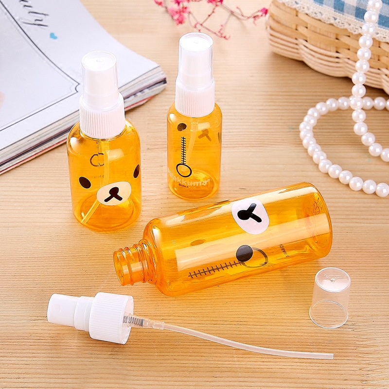[Hàng mới về] Bình Xịt Rỗng Đựng Nước Hoa 30ml / 50ml / 100ml Họa Tiết Hình Gấu Xinh Xắn