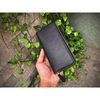 [FREESHIP] [HÀNG CAO CẤP] Ví  Zip da bò handmade  - Xanh Navy [DA THẬT - THỦ CÔNG TINH XẢO]