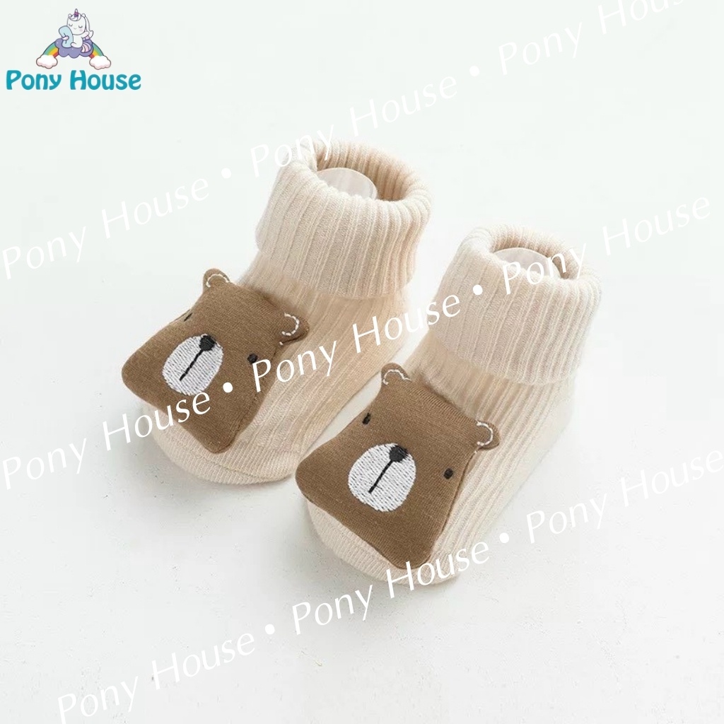 Tất Len Cao Cổ Hình Thú Ngộ Nghĩnh Siêu Co Giãn, Mềm Mịn Cho Bé Trai, Bé Gái Sơ Sinh