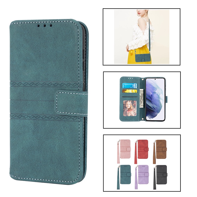 Bao da điện thoại kiểu ví chống sốc nhiều màu cho SAMSUNG GALAXY A22 A12 M32 M21 M30S A03S A02S