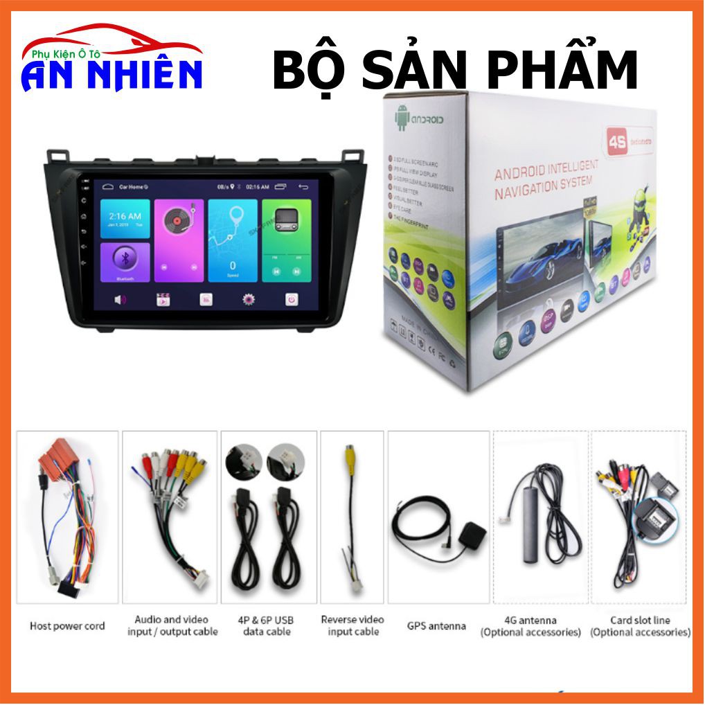 Màn Hình 9 inch Cho Xe MAZDA6 (2009-2015) - Màn Hình DVD Android Tặng Kèm Mặt Dưỡng Giắc Zin Cho Mazda