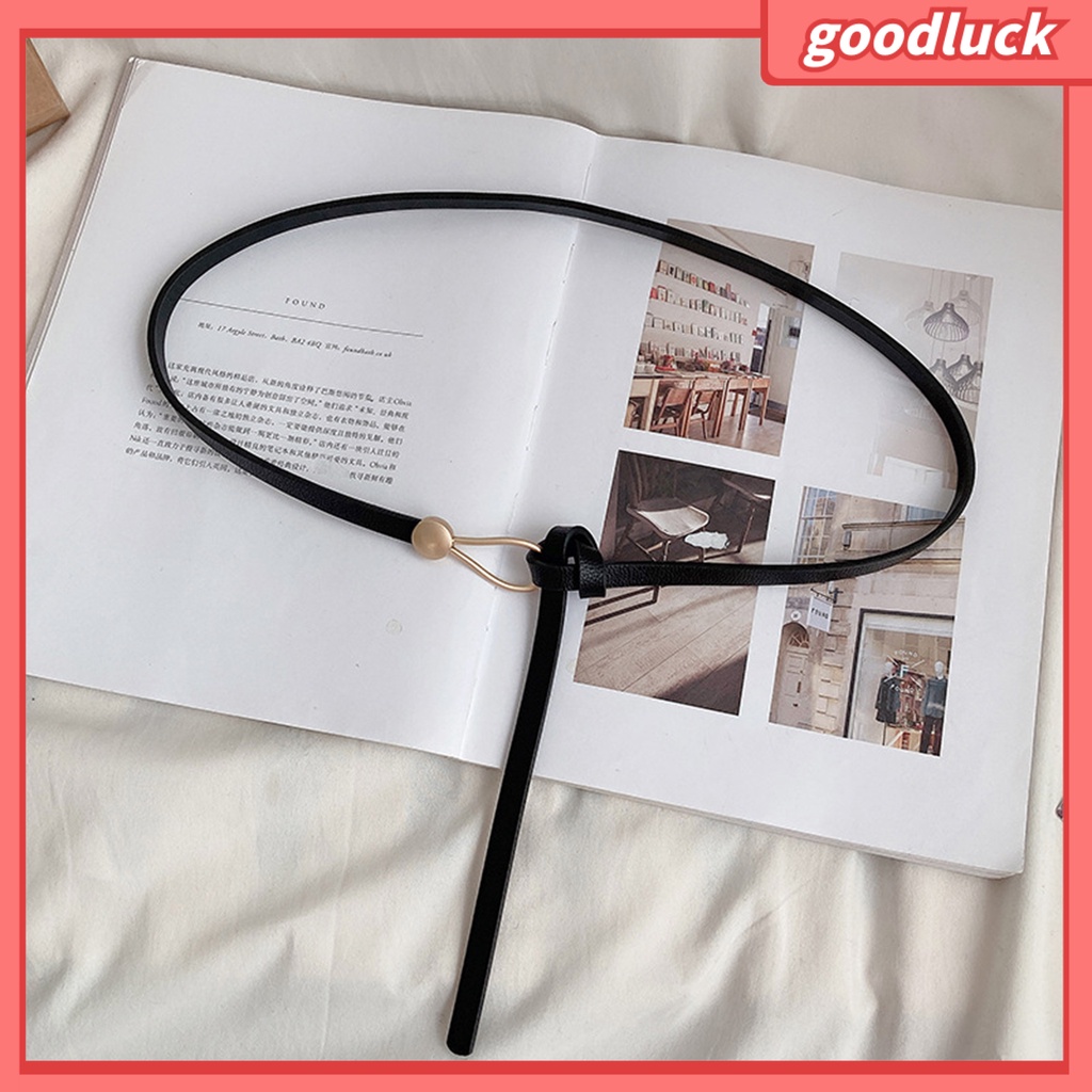 Thắt Lưng Giả Da Khóa Kim Loại Thời Trang Cho Nữ