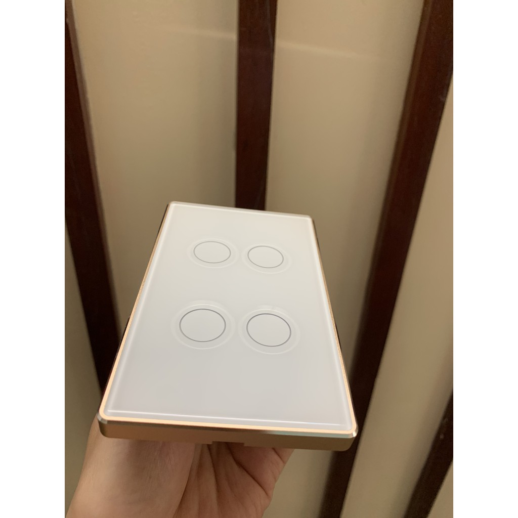 [ZIGBEE 3.0]Công Tắc Thông Minh Zigbee Tuya Nút Lõm Viền Vàng Điều Khiển Từ Xa Dùng App Tuya Smart Hoặc Smartlife