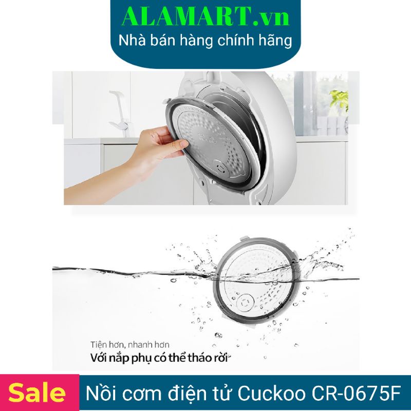 NỒI CƠM ĐIỆN TỬ CUCKOO CR-0675F 1.08L nấu 0.5 kg gạo dùng 2 - 4 người