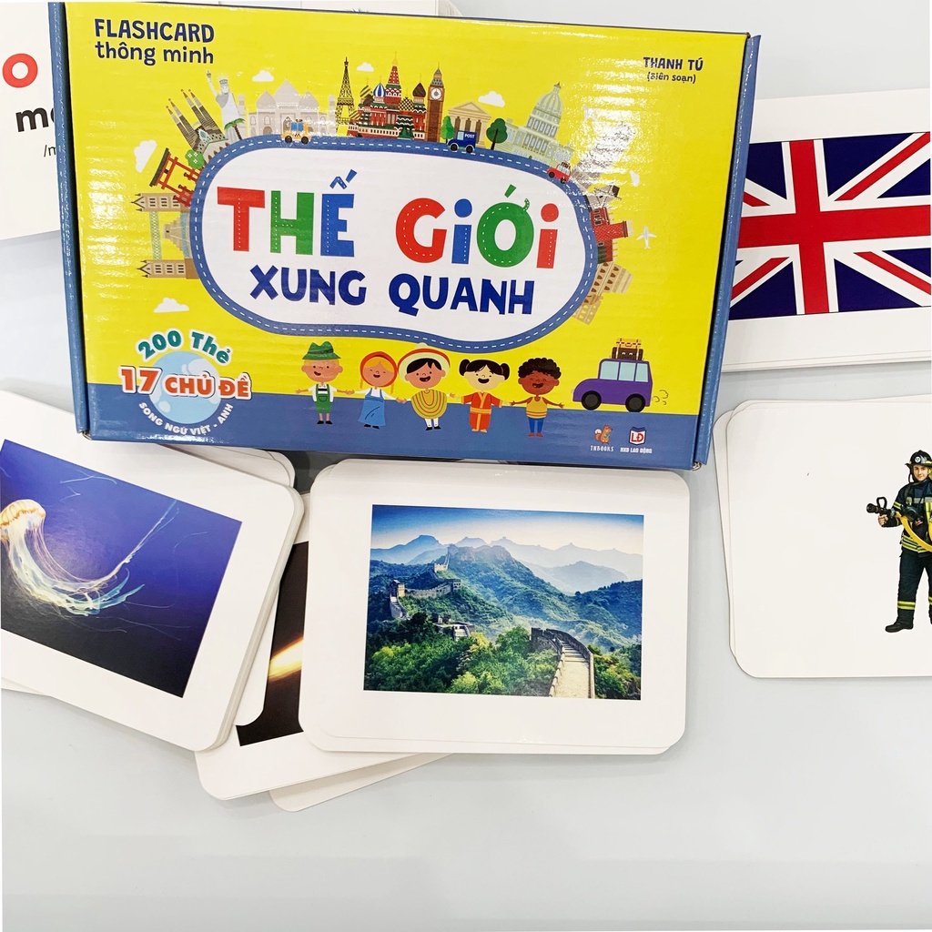 Flashcard - GDkids glenn doman thế giới xung quanh bộ 200 thẻ - Thẻ Học Thông Minh tiếng anh cho bé từ 0 đến 6 tuổi