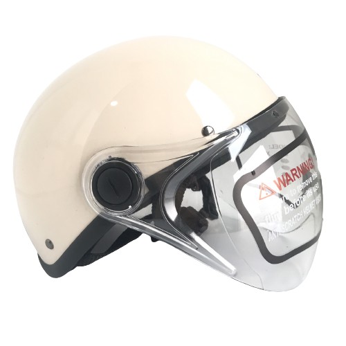 Nón bảo hiểm nửa đầu - kính trắng - Siêu xinh - Amby Helmet - Sữa bóng thumbnail