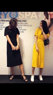 Đầm xoắn eo