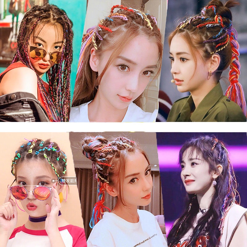 Dây Buộc Tóc Thắt Nơ Ruy Băng Màu Sắc Phong Cách Hàn Quốc Thời Trang