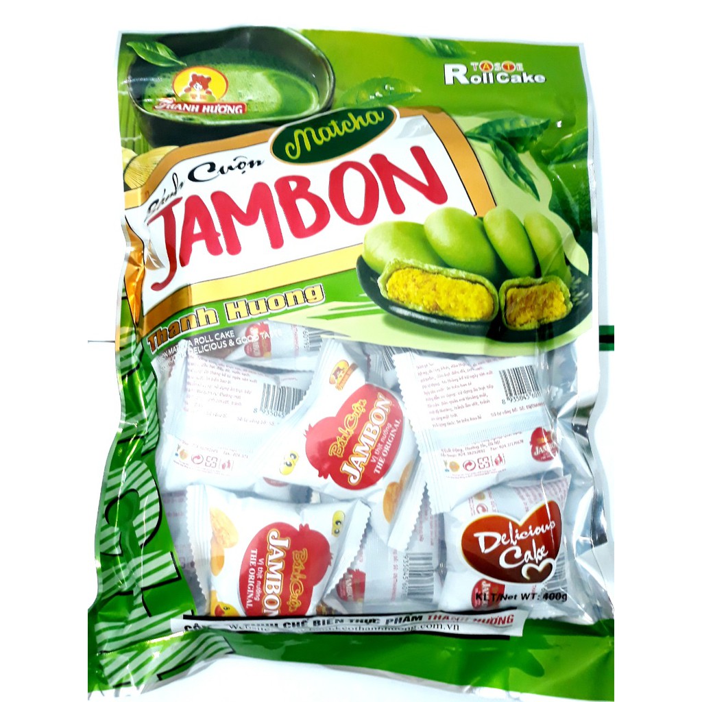 Bánh Cuộn Jambon Thịt Nướng Thanh Hương Gói 400gr - Giao màu ngẫu nhiên (Bịch 15 chiếc)