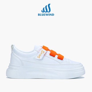 Giày Thể Thao Nữ Đế Cao Da Mềm Dây Dán Kiểu Dáng Hàn Quốc BLUEWIND 68753