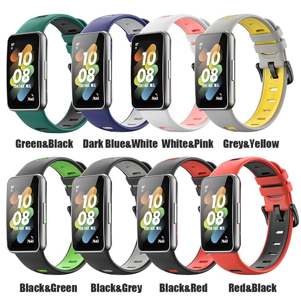 Dây Đeo Thay Thế Chất Liệu Silicon Màu Trơn Cho Huawei Band 7