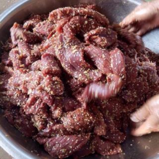 Thịt trâu gác bếp đặc sản tây bắc (túi đóng 500gr)