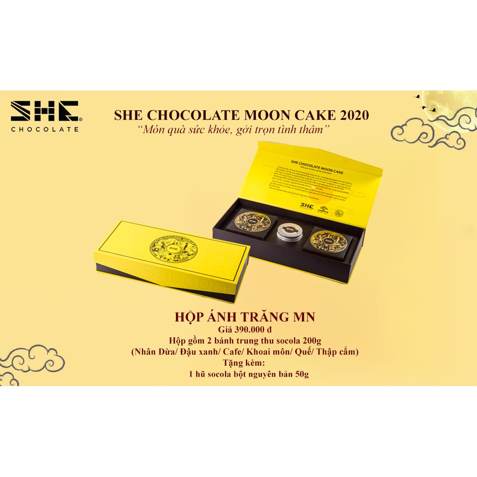 Hộp Bánh Trung Thu Cao Cấp Trăng Cười MN (SHE Chocolate) | BigBuy360 - bigbuy360.vn